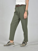 Χακί relaxed fit παντελόνι