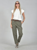 Χακί relaxed fit παντελόνι