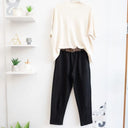 Μαύρο relaxed fit παντελόνι
