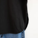Μαύρο oversized V-neck t-shirt