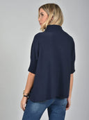 Μπλε oversized knit μπλούζα