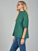 Σμαραγδί oversized knit μπλούζα