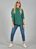 Σμαραγδί oversized knit μπλούζα