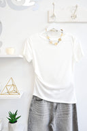 Λευκό basic σούρα t-shirt