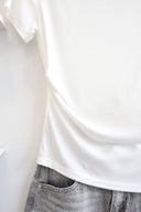 Λευκό basic σούρα t-shirt