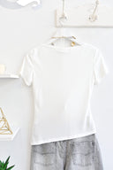 Λευκό basic σούρα t-shirt