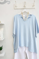 Σιέλ oversized ασύμμετρο t-shirt