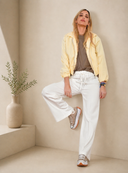 Κίτρινο butter cropped lightweight jacket
