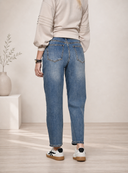 Dirty blue mom fit τζιν παντελόνι