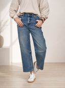 Dirty blue mom fit τζιν παντελόνι