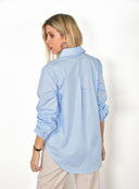 Σιέλ oversized cotton πουκάμισο