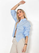 Σιέλ oversized cotton πουκάμισο