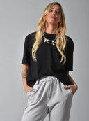 Μαύρο cotton basic t-shirt