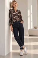 Μπλε boyfriend fit τζιν