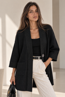 Μαύρη lurex detail knit cardigan
