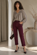 Bordeaux Mom fit jean soft touch