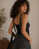 Dirty denim σαλοπέτα με barrel γραμμή