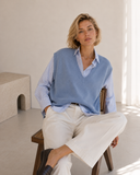 Ραφ V-neck πλεκτή καζάκα