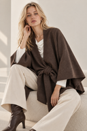 Καφέ wrap cape κάπα με θηλιά
