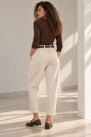Μπεζ relaxed fit παντελόνι