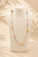 Φούξια beaded shell detail necklace