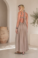 Πούρου halter open back maxi φόρεμα