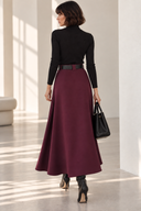 Δαμασκηνί maxi pleated φούστα