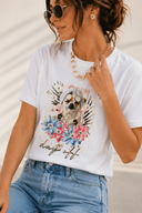 Λευκό regular dog print t-shirt