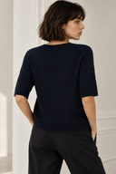 Μπλε cable knit top
