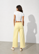 Fluo κίτρινο wide leg παντελόνι φόρμας
