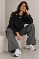 FIGARO Μαύρη embellished layered μπλούζα