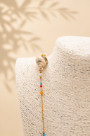 Φούξια beaded shell detail necklace