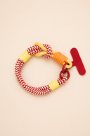 Κόκκινο boho woven statement phone charm