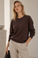 Καφέ basic knit πουλόβερ
