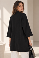 Μαύρη lurex detail knit cardigan