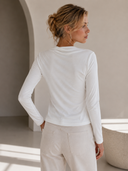 Off White draped brooch top