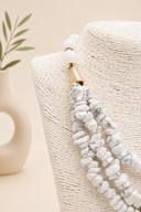 Λευκό triple howlite stone necklace