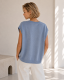 Ραφ V-neck πλεκτή καζάκα