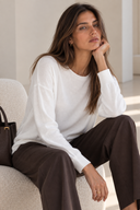 Λευκό oversized knit top
