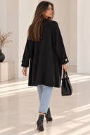 Μαύρη longline ζακέτα