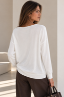 Λευκό oversized knit top
