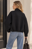 Μαύρο oversized bomber jacket