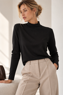 FIGARO Μαύρη mock neck basic top