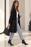 Μαύρη longline ζακέτα