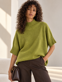 Lime oversized knit μπλούζα