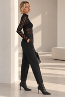 FIGARO Μαύρο slim fit pants