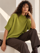 Lime oversized knit μπλούζα