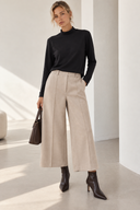 FIGARO Μαύρη mock neck basic top