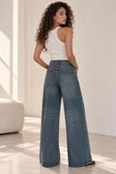 Dirty crossover wide leg τζιν