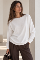 Λευκό oversized knit top